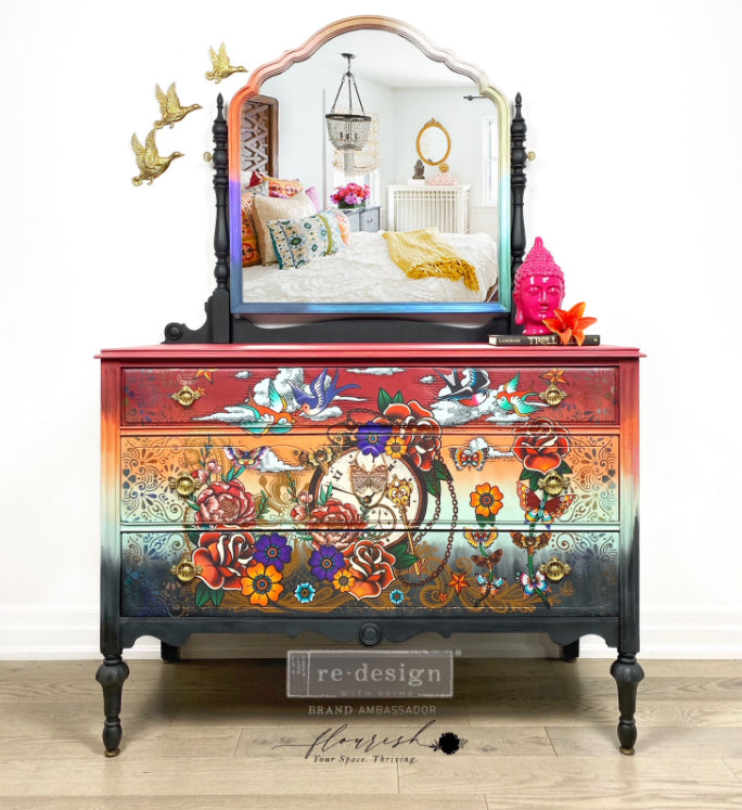 CECE INKED FLASH Redesign Transfer (60.96cm x 88.9cm) - Rustic Farmhouse Charm