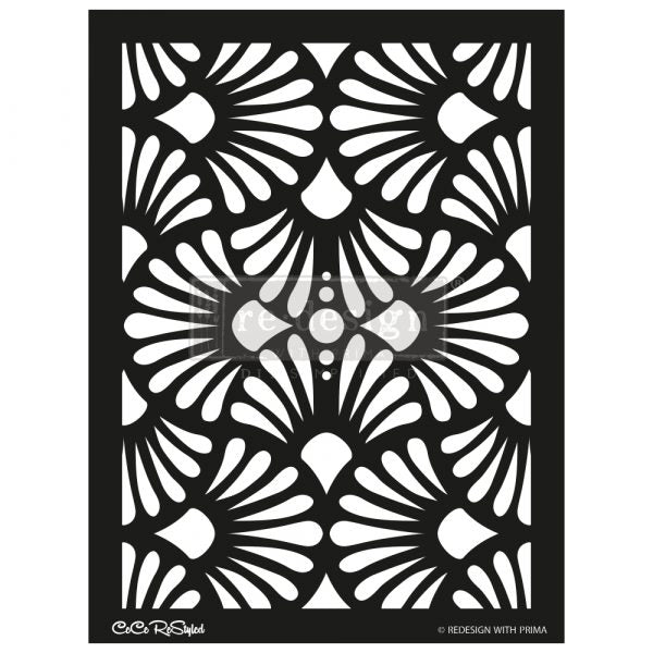 CECE MODERN DECO Redesign Stencil 39.12cm x 54.35cm - Rustic Farmhouse Charm
