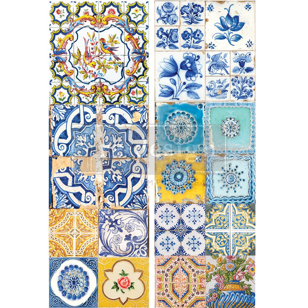 NEW! CERAMIC TILES II Redesign Transfer (60.96cm x 88.9cm) - Rustic Farmhouse Charm
