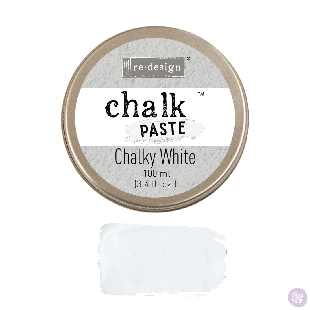 CHALKY WHITE Redesign Chalk Paste 100ml - Rustic Farmhouse Charm