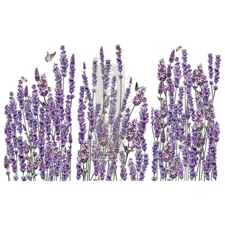 NEW! Redesign Transfer - CHAMPS DE LAVENDE (88.9cm x 60.96cm) - Rustic Farmhouse Charm