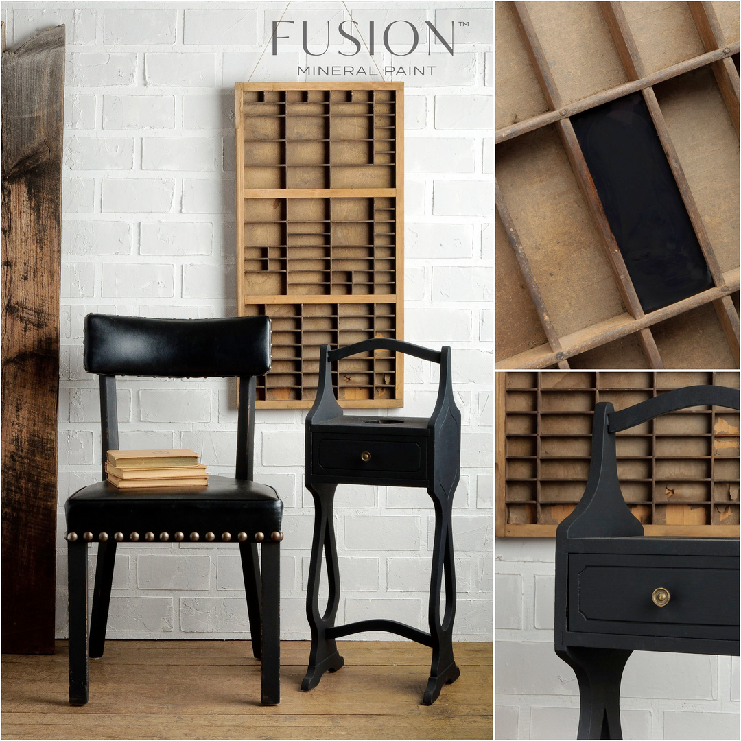 COAL BLACK Fusion™ Mineral Paint - Rustic Farmhouse Charm