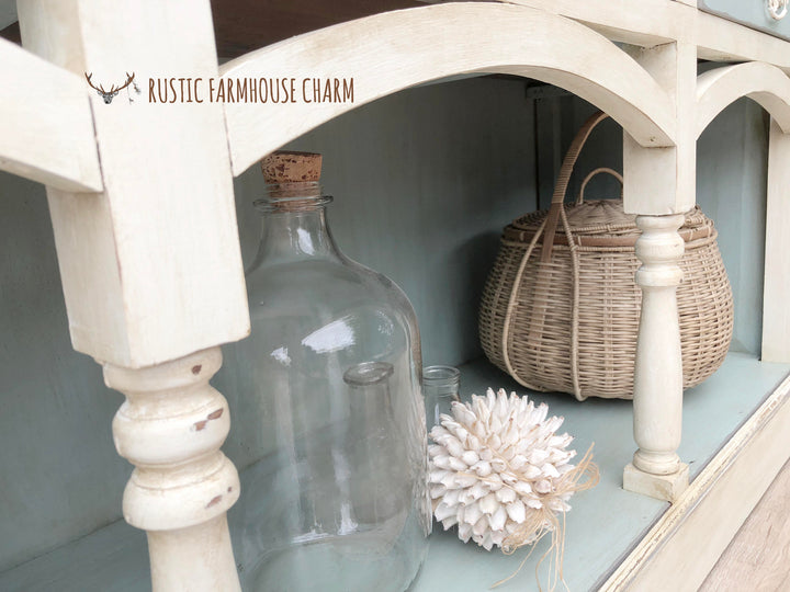 Coastal Sideboard with Arches - Rustic Farmhouse Charm