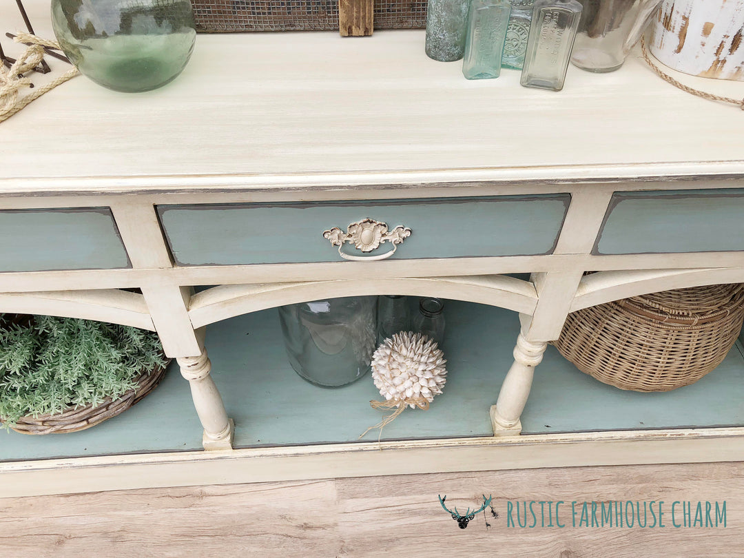 Coastal Sideboard with Arches - Rustic Farmhouse Charm