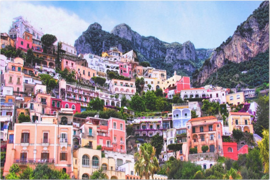 Decoupage Tissue Paper - Amalfi Coast Town (50.8cm x 76.2cm) - Rustic Farmhouse Charm