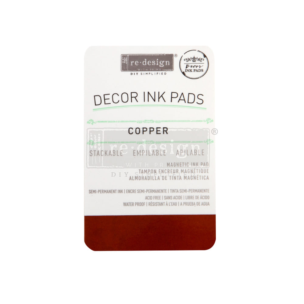 COPPER INK PAD (Magnetic) by Redesign - Rustic Farmhouse Charm