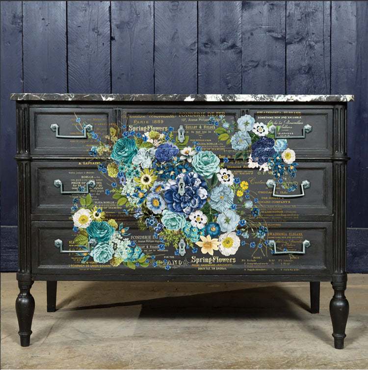 Redesign Transfer - COSMIC ROSES (111.76cm x 76.2cm) - Rustic Farmhouse Charm