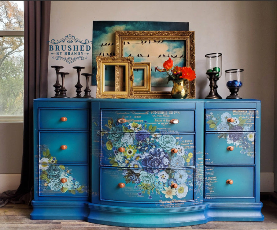 Redesign Transfer - COSMIC ROSES (111.76cm x 76.2cm) - Rustic Farmhouse Charm