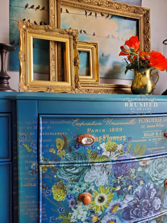 Redesign Transfer - COSMIC ROSES (111.76cm x 76.2cm) - Rustic Farmhouse Charm