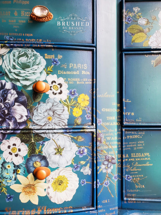 Redesign Transfer - COSMIC ROSES (111.76cm x 76.2cm) - Rustic Farmhouse Charm