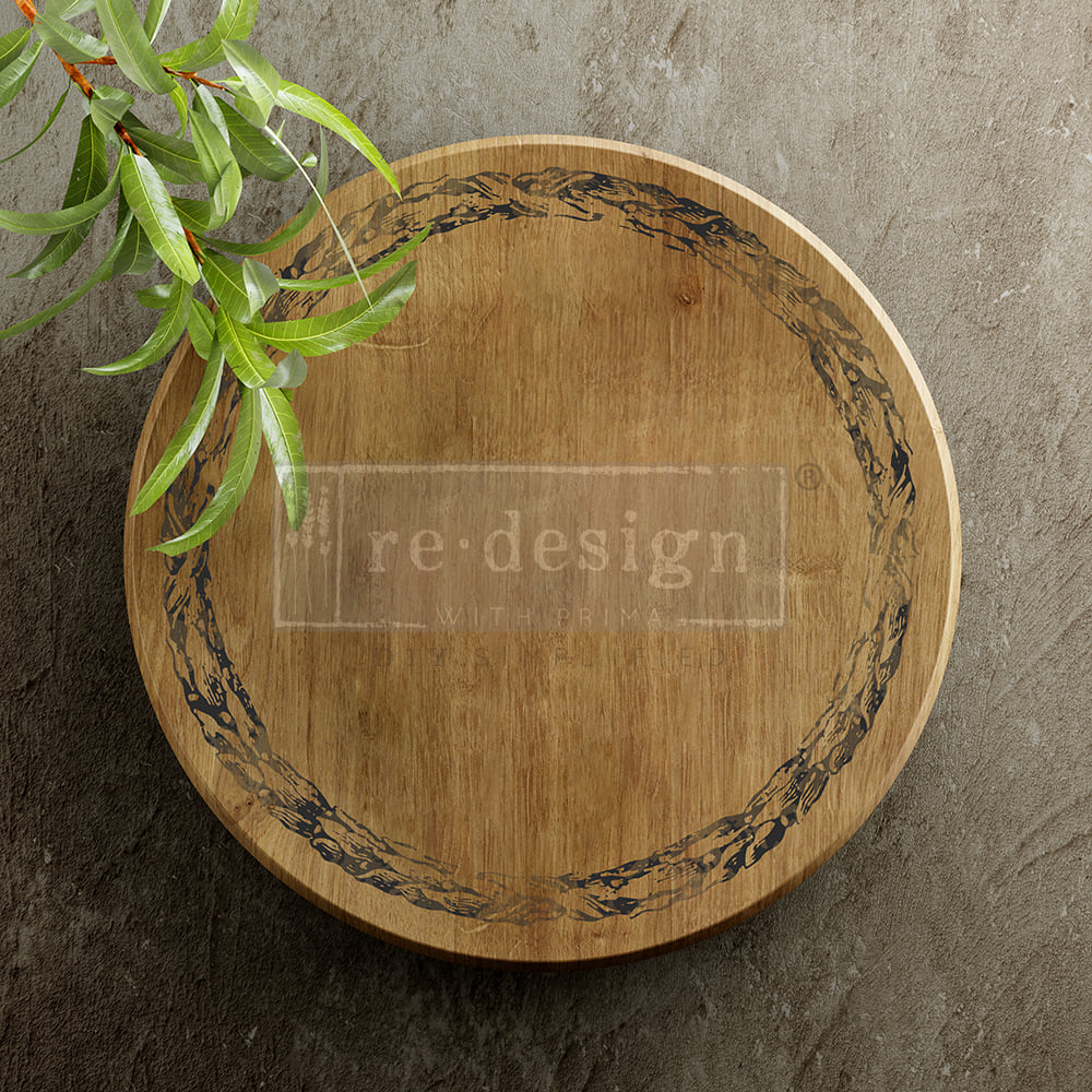 NEW! CURVED ACCENTS Redesign Décor Stamp 12"x12" - Rustic Farmhouse Charm