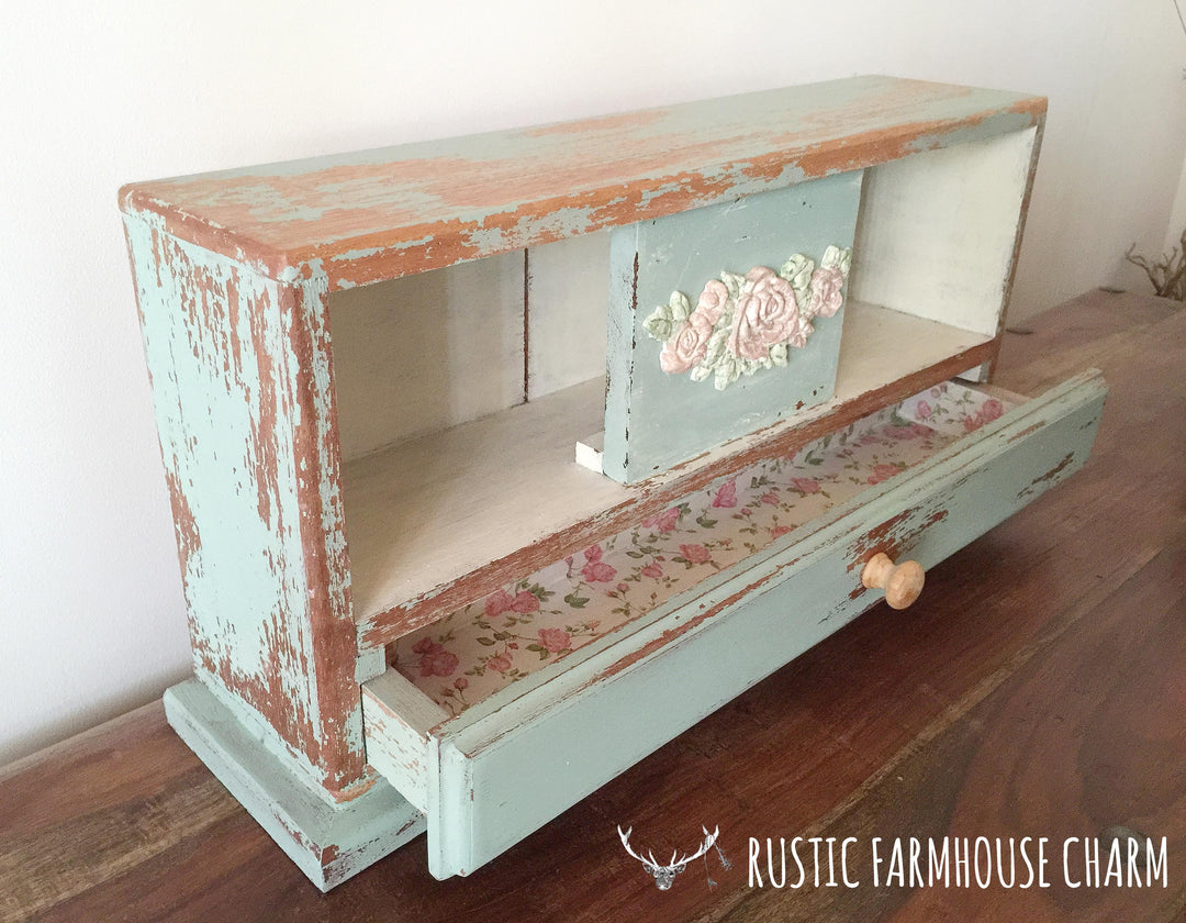 Sweet Rose Tabletop Storage - Rustic Farmhouse Charm