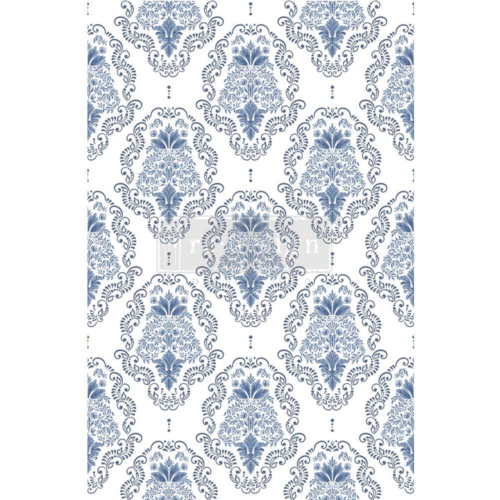 NEW! Kacha's DANA DAMASK Redesign Transfer (60.96cm x 88.9cm) - Rustic Farmhouse Charm