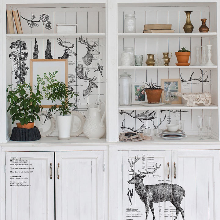 DEER Redesign Transfer 84.68cm x 58.75cm - Rustic Farmhouse Charm
