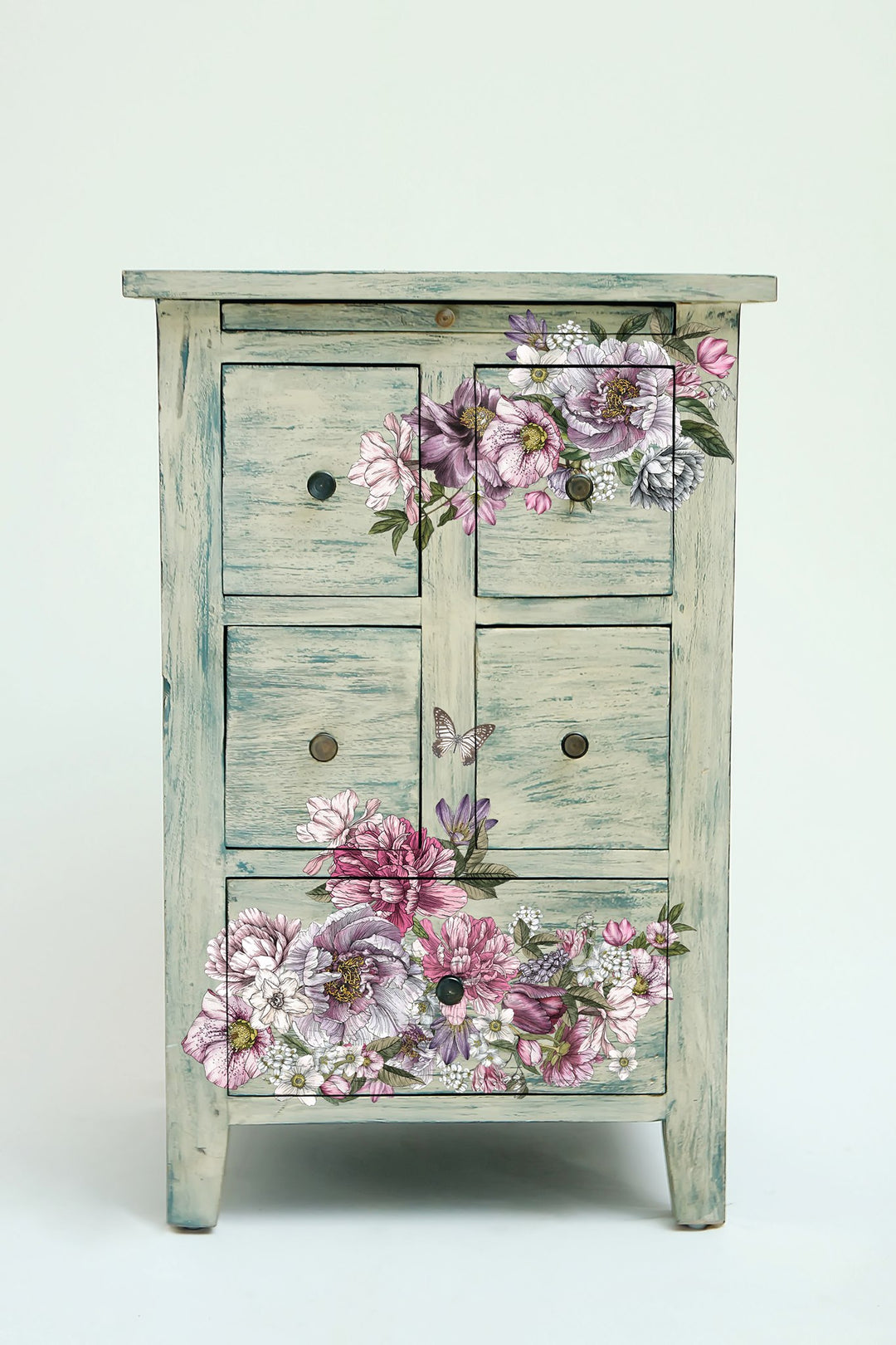 NEW! DREAMY FLORALS Redesign Transfer (3 sheets, each 15.24cm x 30.48cm) - Rustic Farmhouse Charm