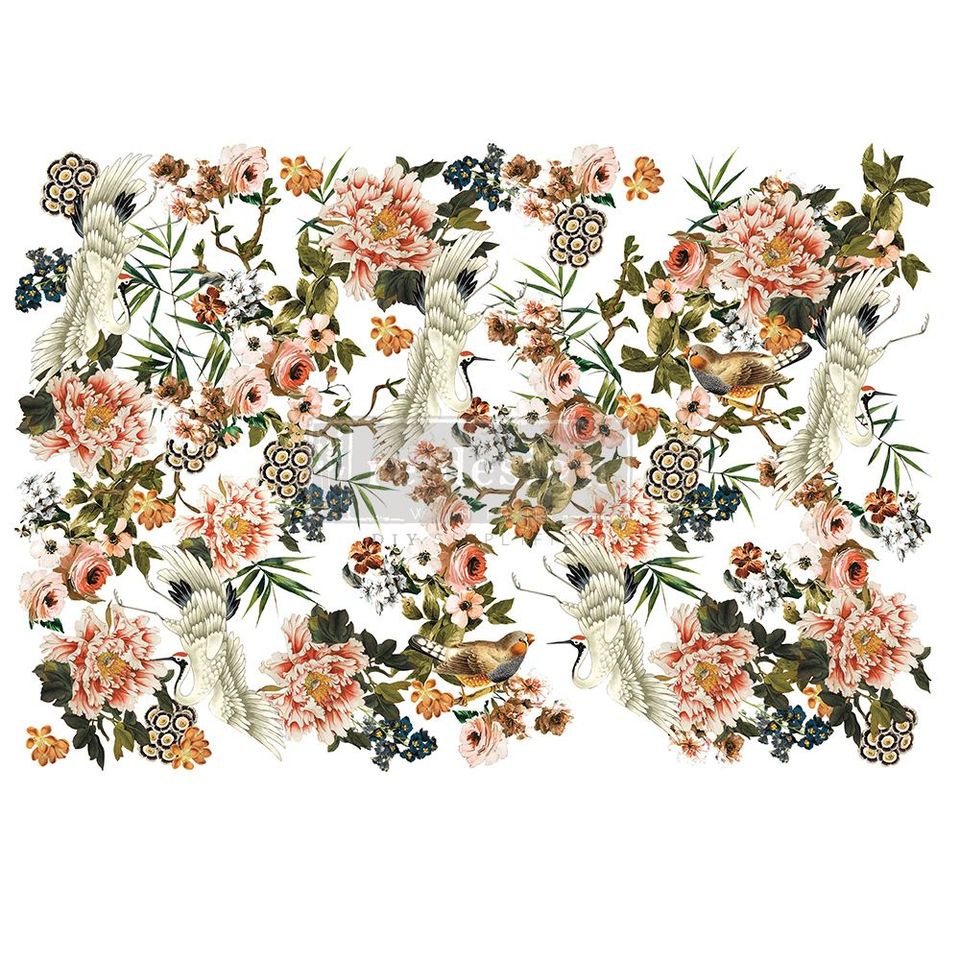 ELEGANCE & FLOWERS Redesign Transfer (116.84m x 78.74cm) - Rustic Farmhouse Charm