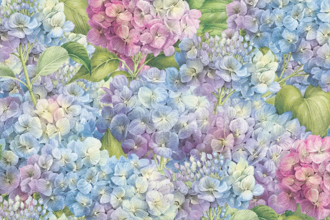 Decoupage Tissue Paper - Hydrangeas (50.8cm x 76.2cm) - Rustic Farmhouse Charm