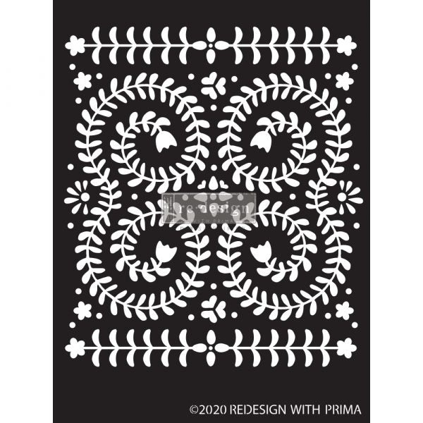 ELEGANT VINE Redesign Stencil 9" x 13.5" - Rustic Farmhouse Charm