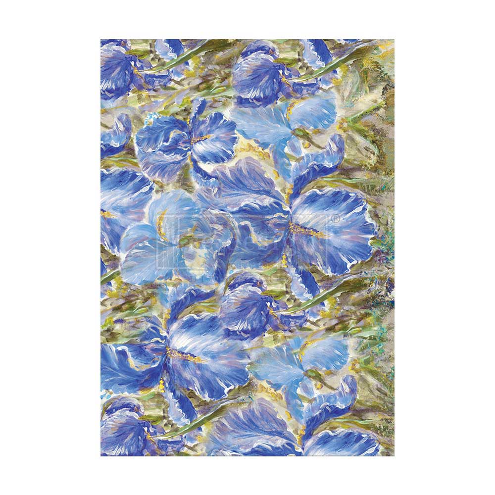 NEW! ENCHANTING IRIS Redesign A1 Decoupage Fibre Paper (59.44cm x 84.07cm) - Rustic Farmhouse Charm