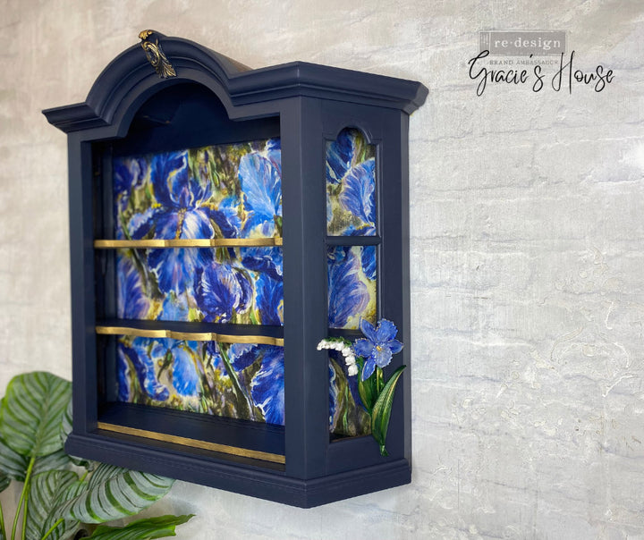 NEW! ENCHANTING IRIS Redesign A1 Decoupage Fibre Paper (59.44cm x 84.07cm) - Rustic Farmhouse Charm