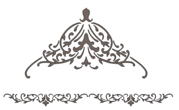English Victorian Border Plaster Stencil by Victoria Larsen - Rustic Farmhouse Charm