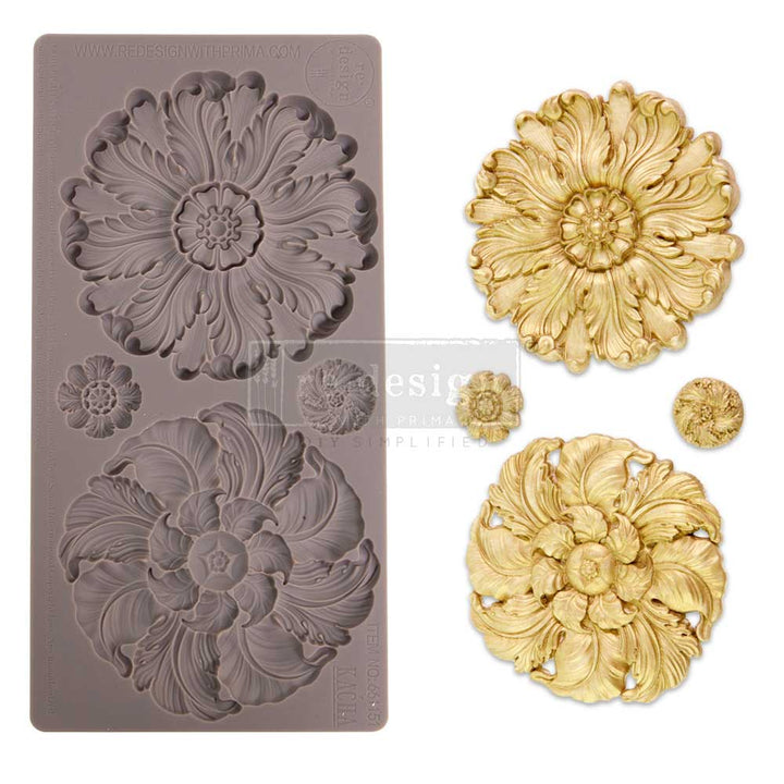 NEW! Kacha's ENGRAVED MEDALLIONS Mould by Redesign - Rustic Farmhouse Charm