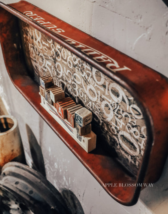 ENGRAVED NUMBERS Redesign Decoupage Tissue Paper 48.26cm x 76.2cm - Rustic Farmhouse Charm