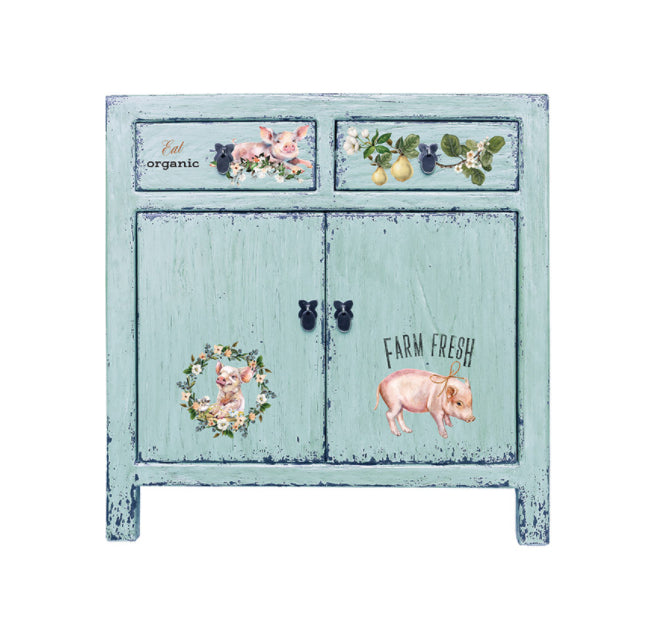 FARM FRESH Redesign Transfer (3 sheets, each 15.24cm x 30.48cm) - Rustic Farmhouse Charm