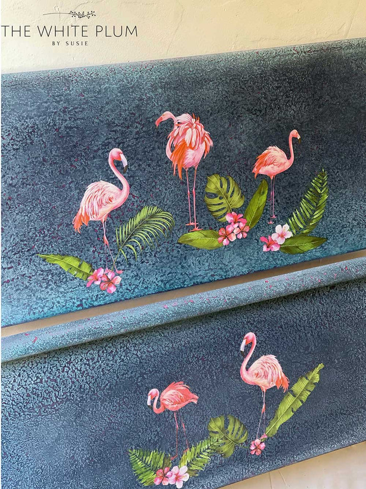 NEW! FLAMINGO PINK Redesign Transfer (3 sheets, each 15.24cm x 30.48cm) - Rustic Farmhouse Charm