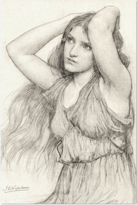 Decoupage Tissue Paper - Vintage Sketch of a Lady (50.8cm x 76.2cm) - Rustic Farmhouse Charm