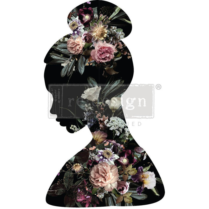 NEW! FLORAL SILHOUETTE Redesign Transfer (60.96cm x 88.9cm) - Rustic Farmhouse Charm