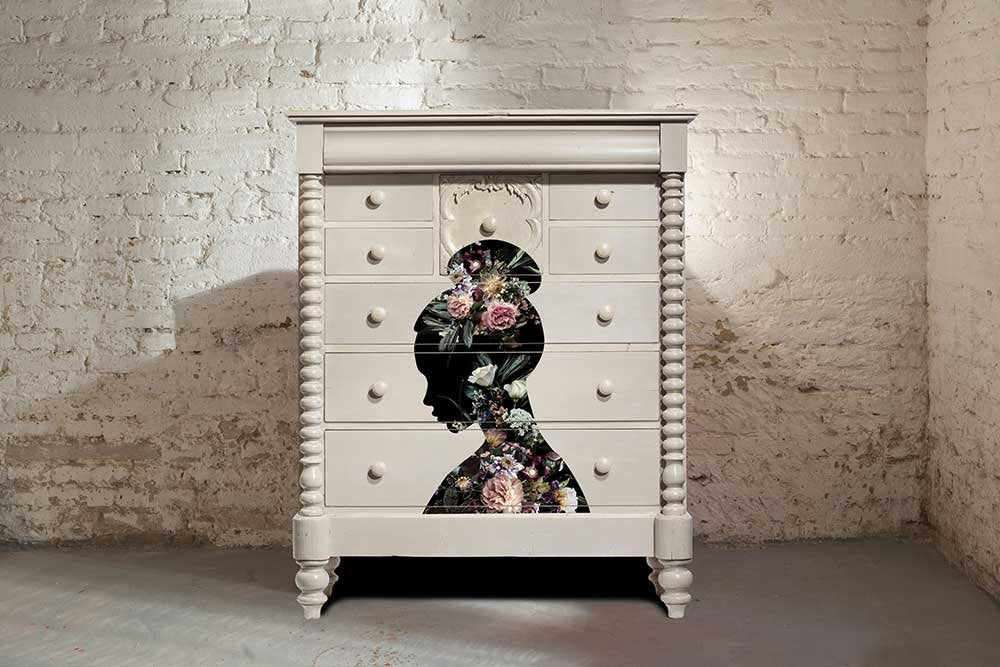 NEW! FLORAL SILHOUETTE Redesign Transfer (60.96cm x 88.9cm) - Rustic Farmhouse Charm