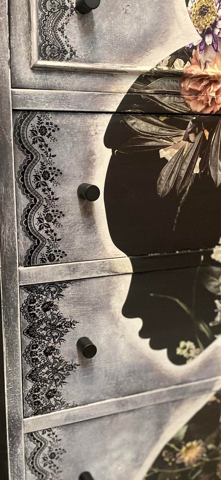 NEW! FLORAL SILHOUETTE Redesign Transfer (60.96cm x 88.9cm) - Rustic Farmhouse Charm