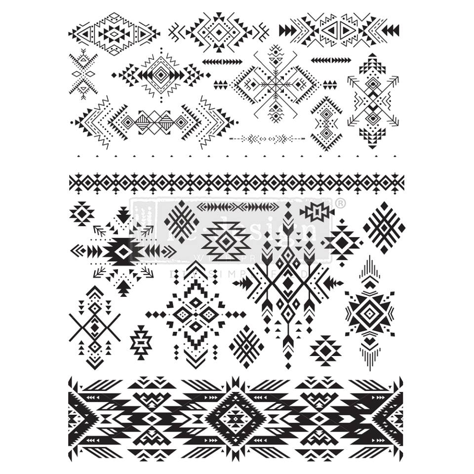 FOLK I Redesign Transfer (83.82cm x 60.96cm) - Rustic Farmhouse Charm