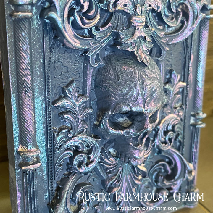 FRAMED SKULL Resin Applique (unpainted) - Rustic Farmhouse Charm
