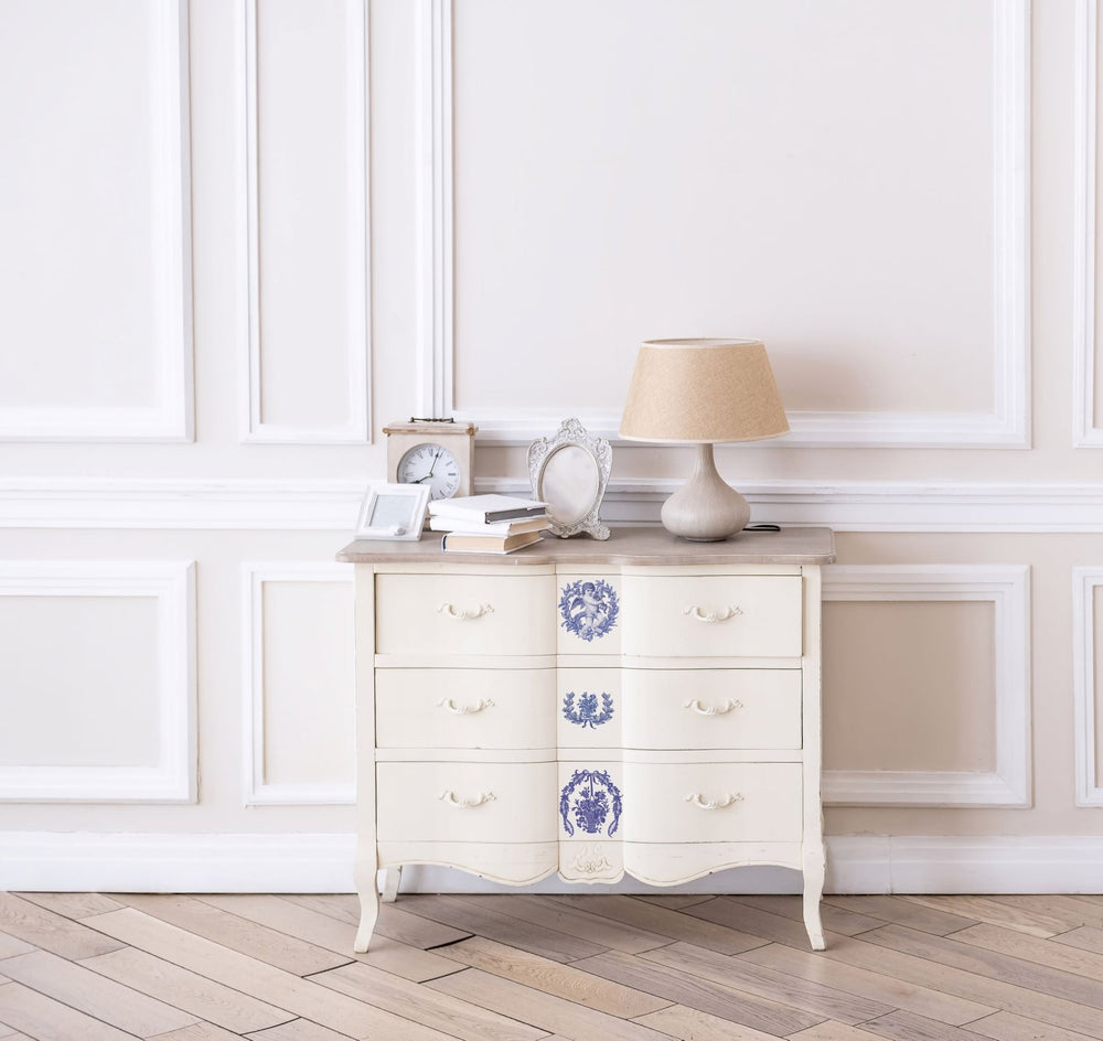 FRENCH BLUE Redesign Transfer (3 sheets, each 15.24cm x 30.48cm) - Rustic Farmhouse Charm
