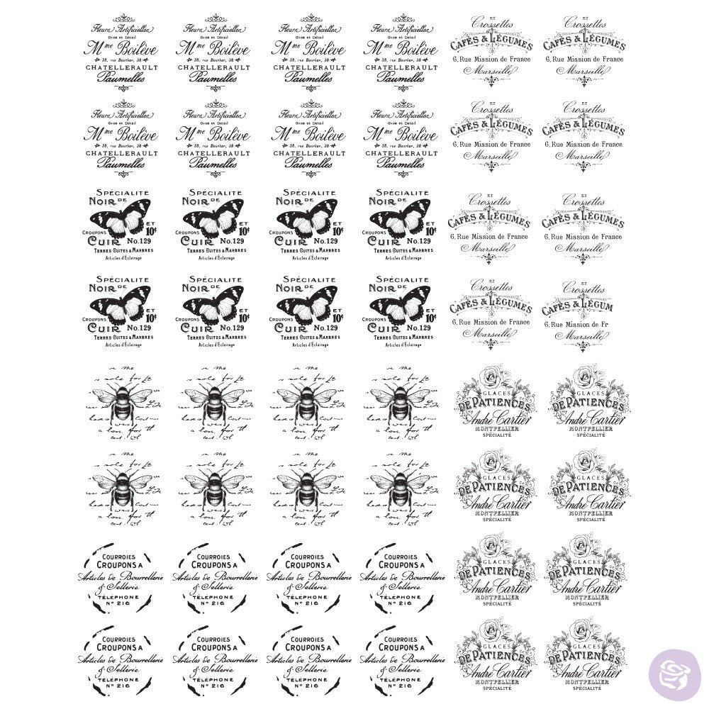 Redesign Transfer - Knobs French Maison 26.7cm x 22cm - Rustic Farmhouse Charm