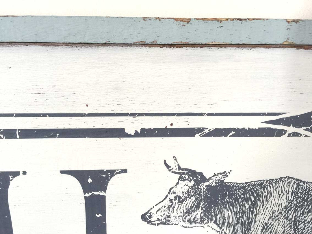 Rustic "Fresh Dairy" Wooden Sign - Rustic Farmhouse Charm