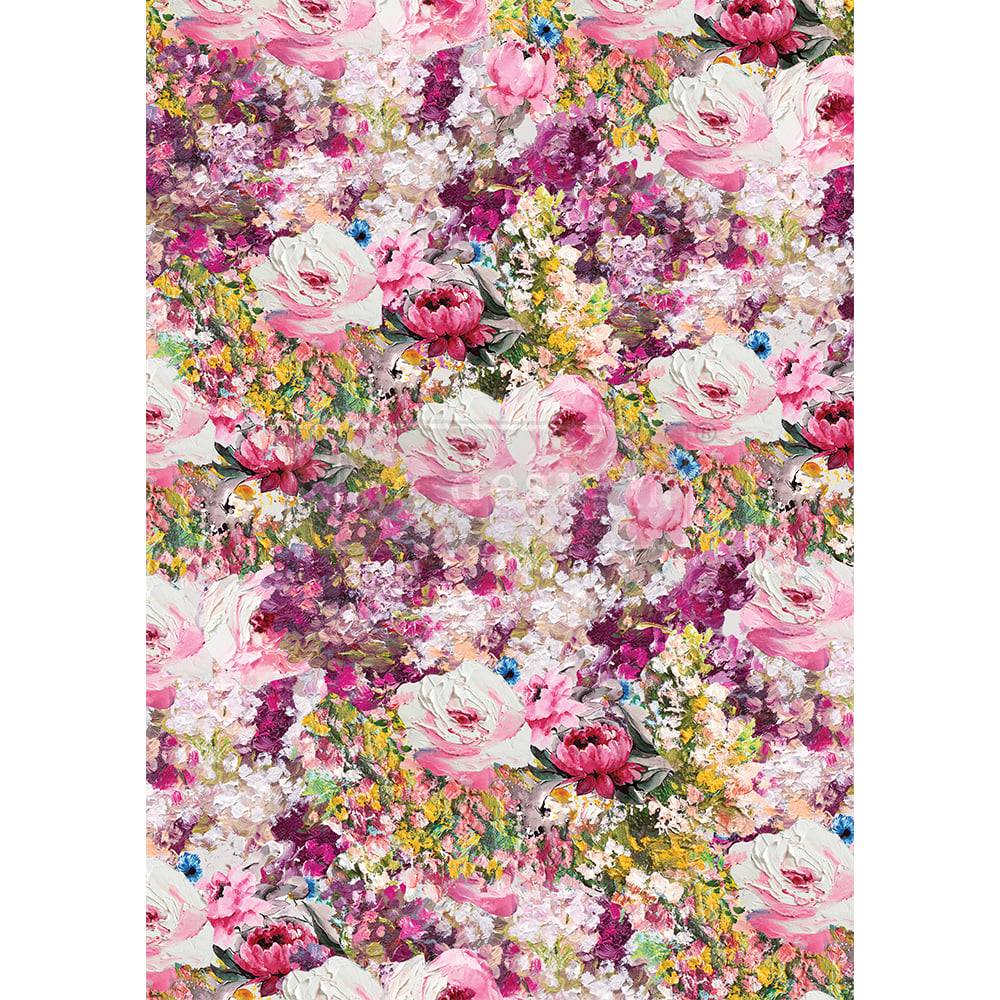 FUCHSIA MEADOW Redesign Rice Paper 29.2cm x 41.3cm - Rustic Farmhouse Charm