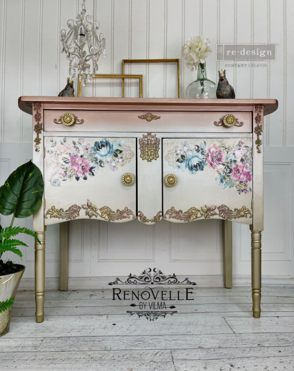 FUCHSIA SUNSET Redesign Transfer 76.2cm x 55.9cm - Rustic Farmhouse Charm
