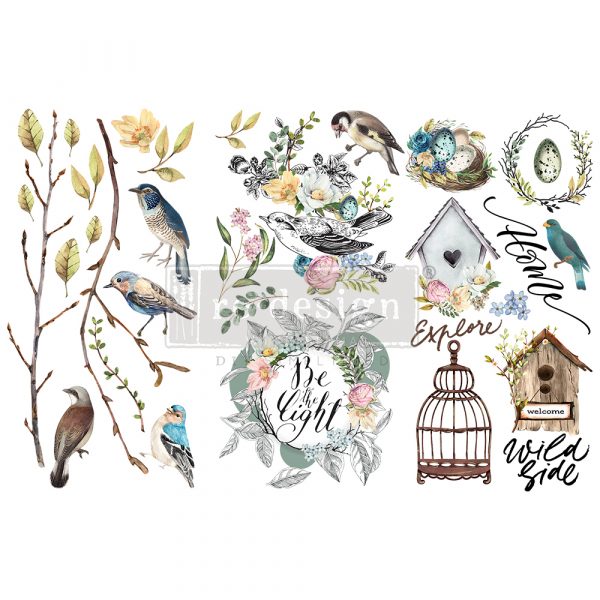 GARDEN MARVELS Redesign Transfer (3 sheets, each 15.24cm x 30.48cm) - Rustic Farmhouse Charm