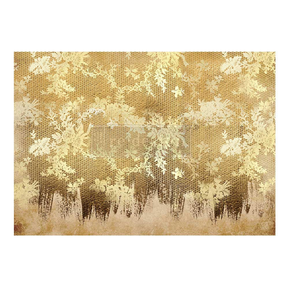 NEW! GILDED LACE Redesign A1 Decoupage Fibre Paper (59.44cm x 84.07cm) - Rustic Farmhouse Charm