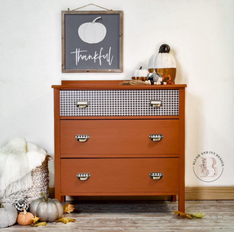 GINGHAM BLACK Redesign Transfer (83.82cm x 58.42cm) - Rustic Farmhouse Charm