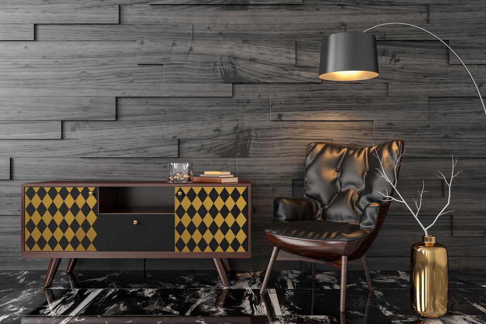 GOLD HARLEQUIN Redesign Transfer (60.96cm x 88.9cm) - Rustic Farmhouse Charm