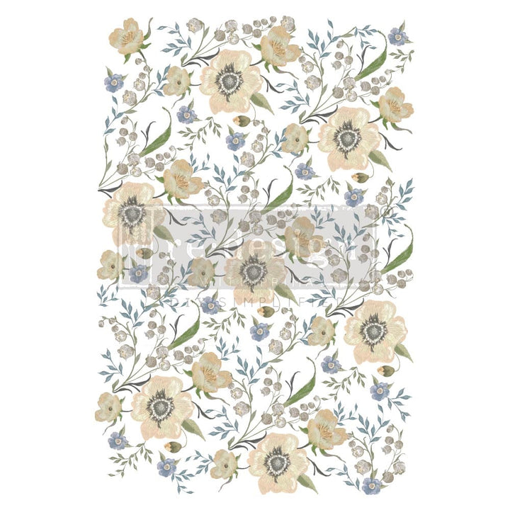 NEW! GOLDENROD FLORALS Redesign Transfer (88.9cm x 60.96cm) - Rustic Farmhouse Charm