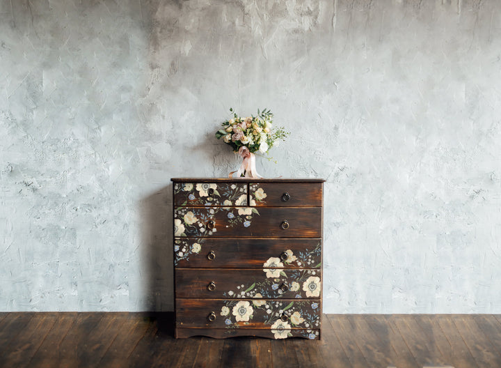 NEW! GOLDENROD FLORALS Redesign Transfer (88.9cm x 60.96cm) - Rustic Farmhouse Charm