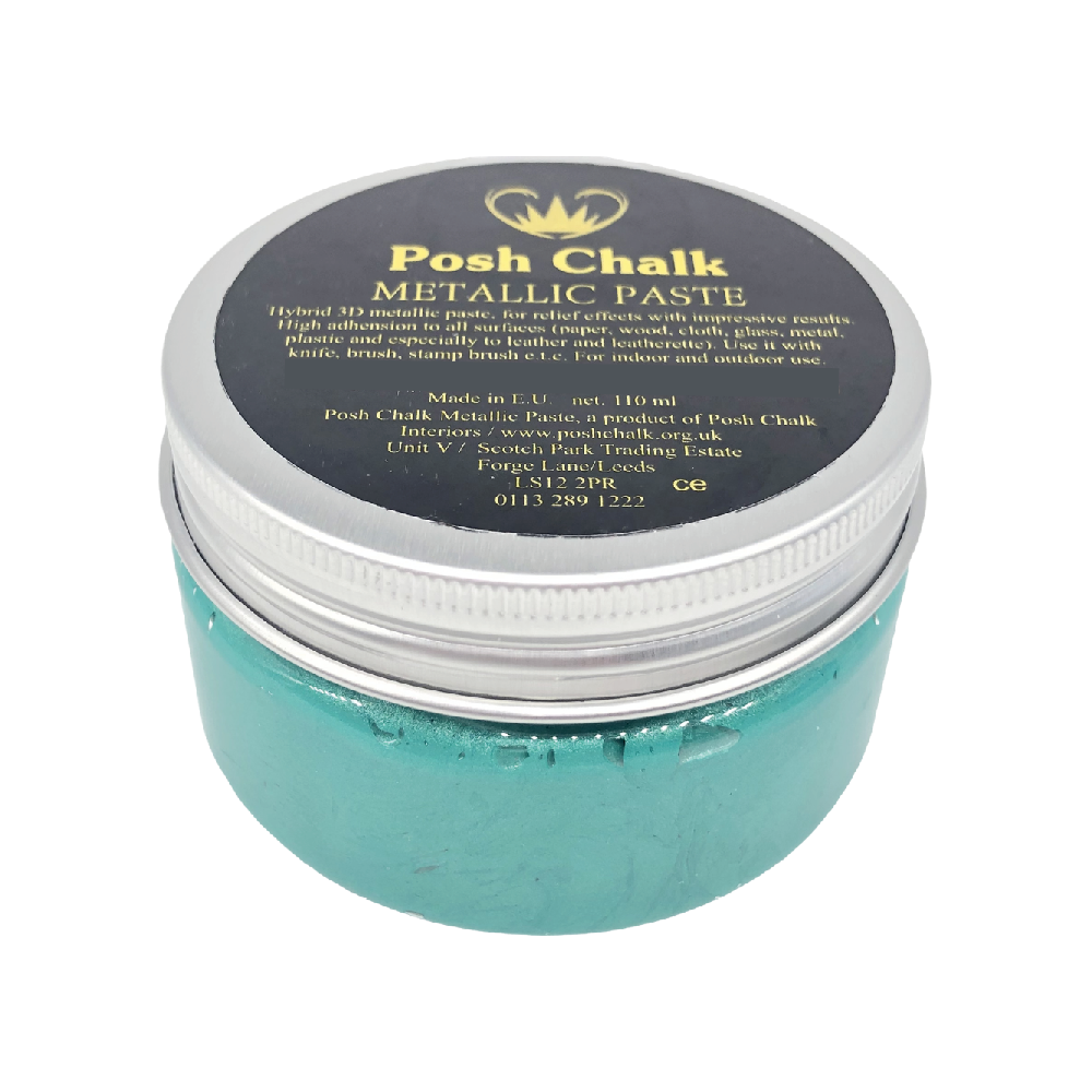 GREEN FHTHALO Smooth Metallic Paste by Posh Chalk (110ml) - Rustic Farmhouse Charm