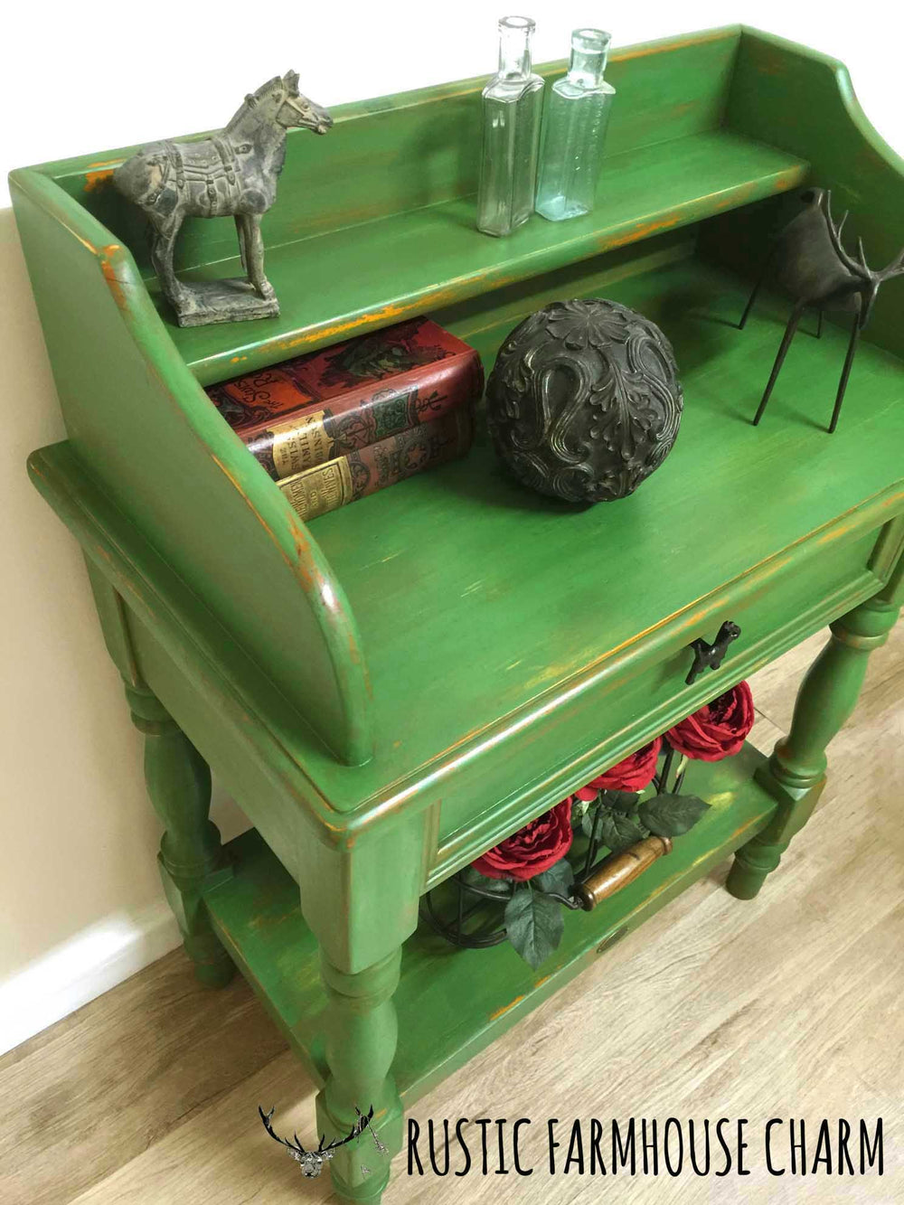 Farmhouse Style Hall Table by The Original Flinder Collection - Rustic Farmhouse Charm