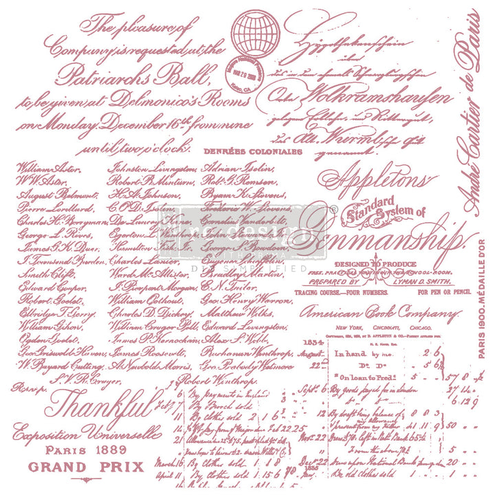 HANDWRITTEN NOTE Redesign Décor Stamp 12"x12" - Rustic Farmhouse Charm