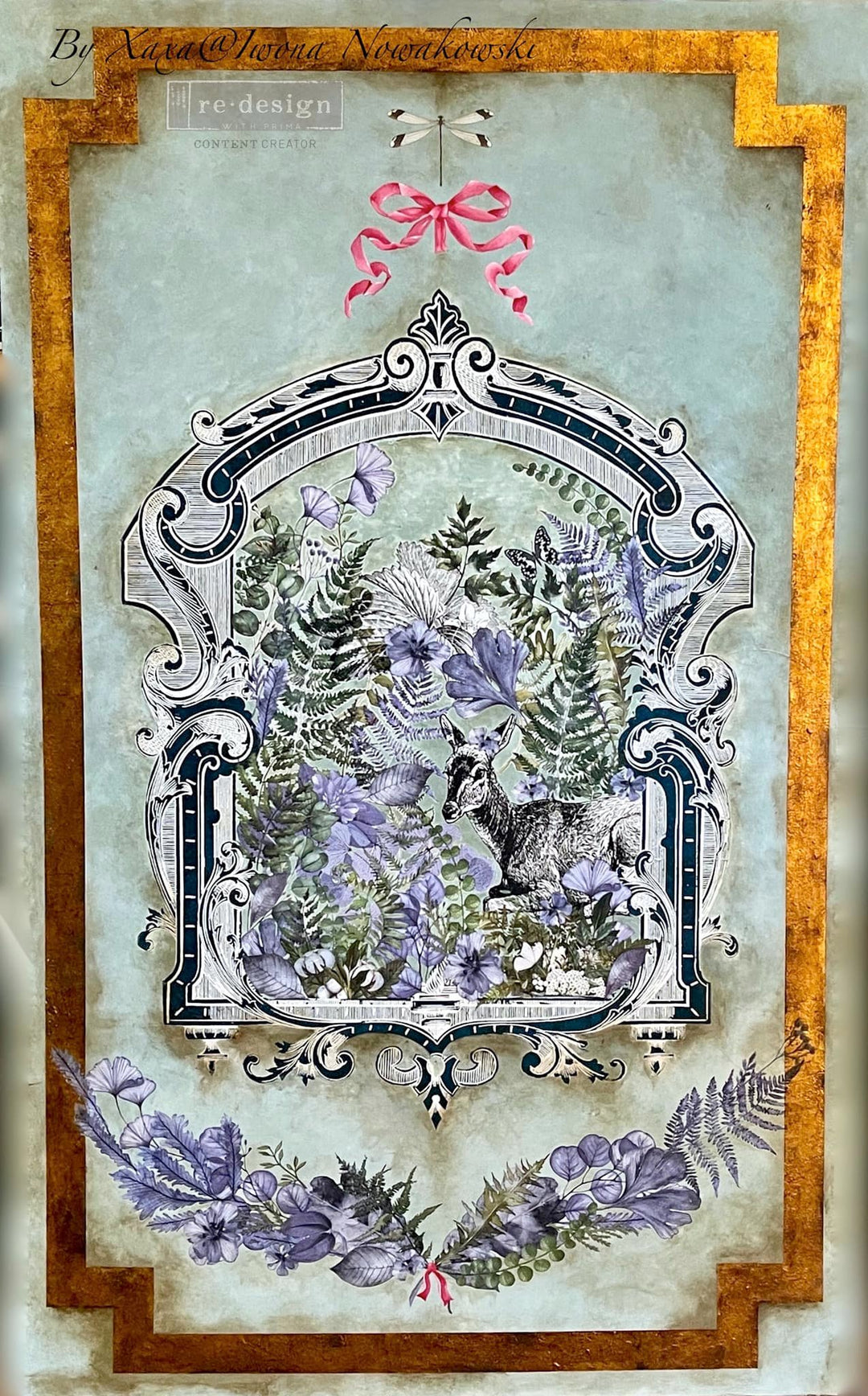 INDIGO Redesign Small Transfer (3 sheets, each 15.24cm x 30.48cm) - Rustic Farmhouse Charm